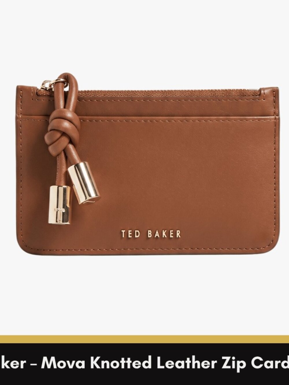 Ted Baker - Mova Knotted Leather Zip Card Holder